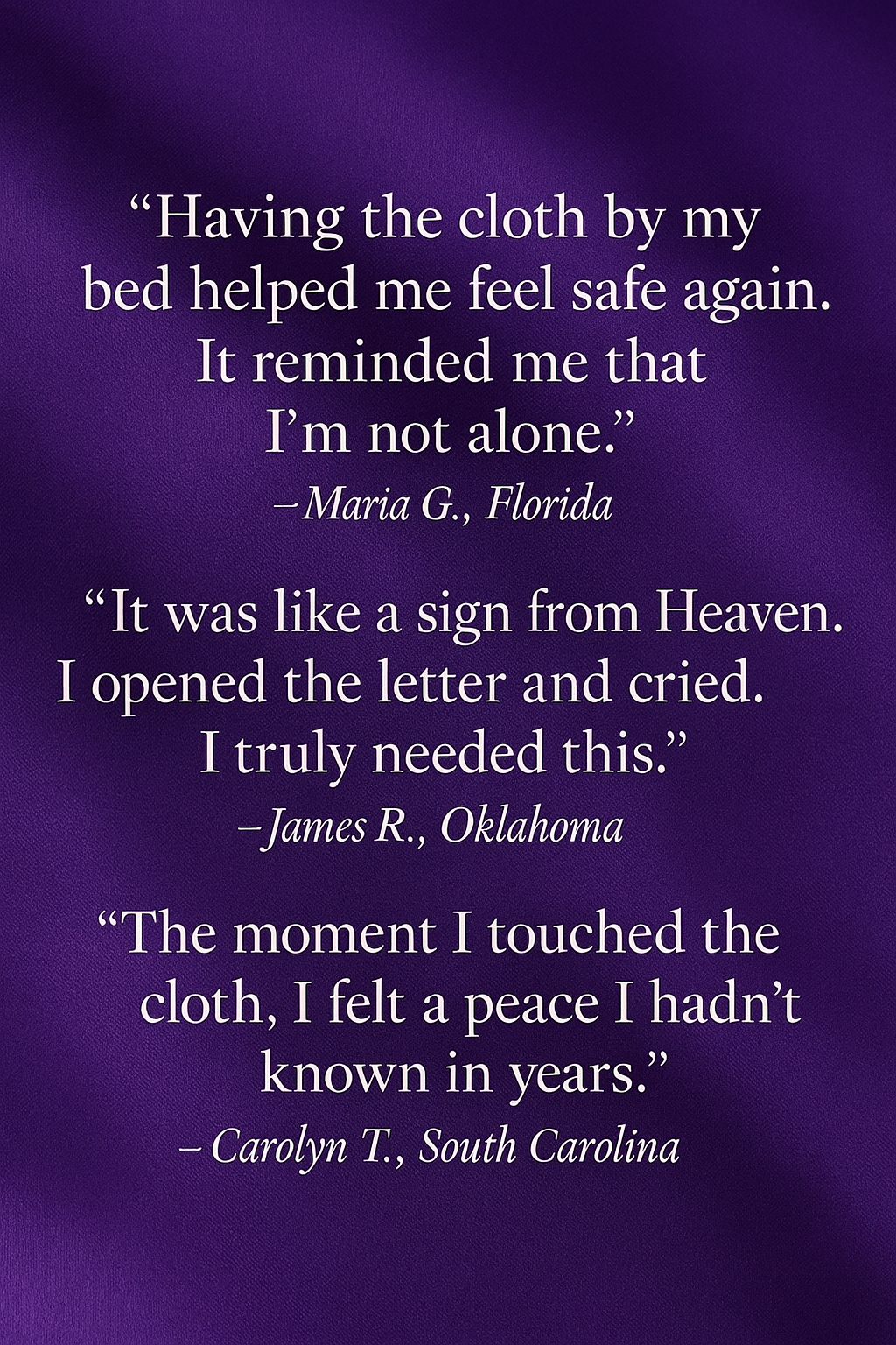 Miracle Purple Prayer Cloth – Hand-Prayed Over by Pastor Michael